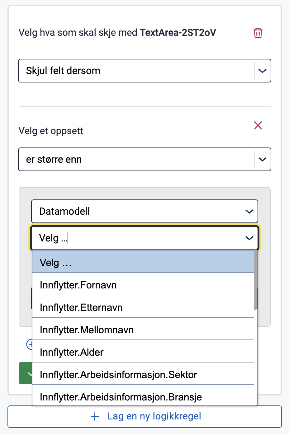 Choose a value from a predefined set if data source is implicit