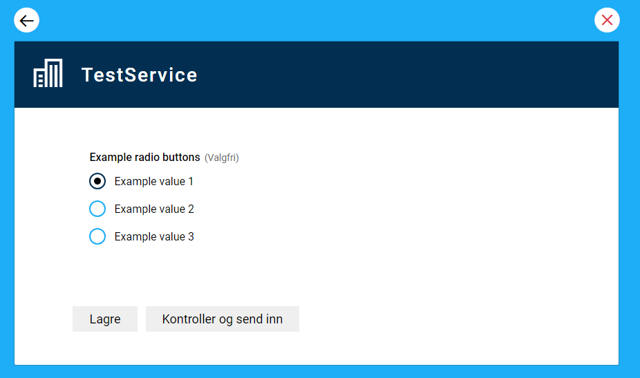 Radio buttons component - default look