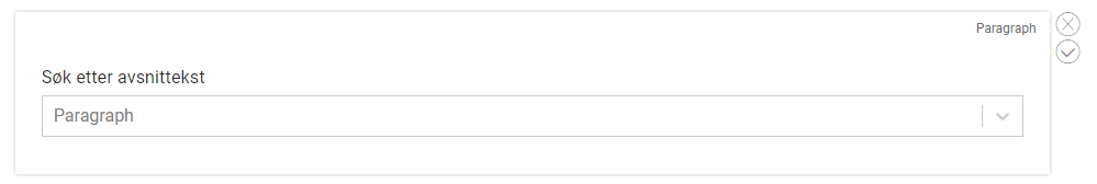 Paragraph component - edit properties