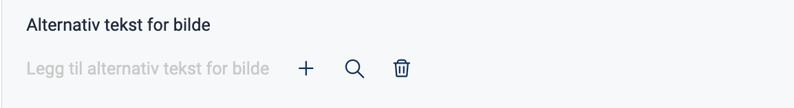 Settings for alternative text