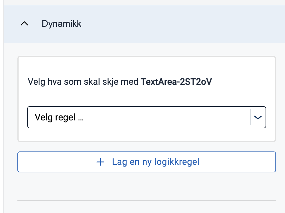 Velg et komponentfelt å koble uttrykket til