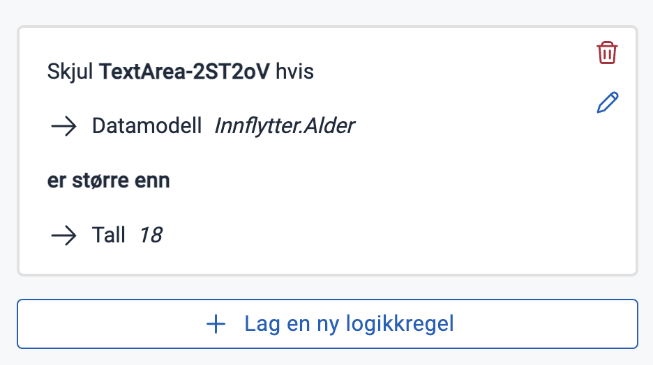 Lagre uttrykk med et enkelt underuttrykk