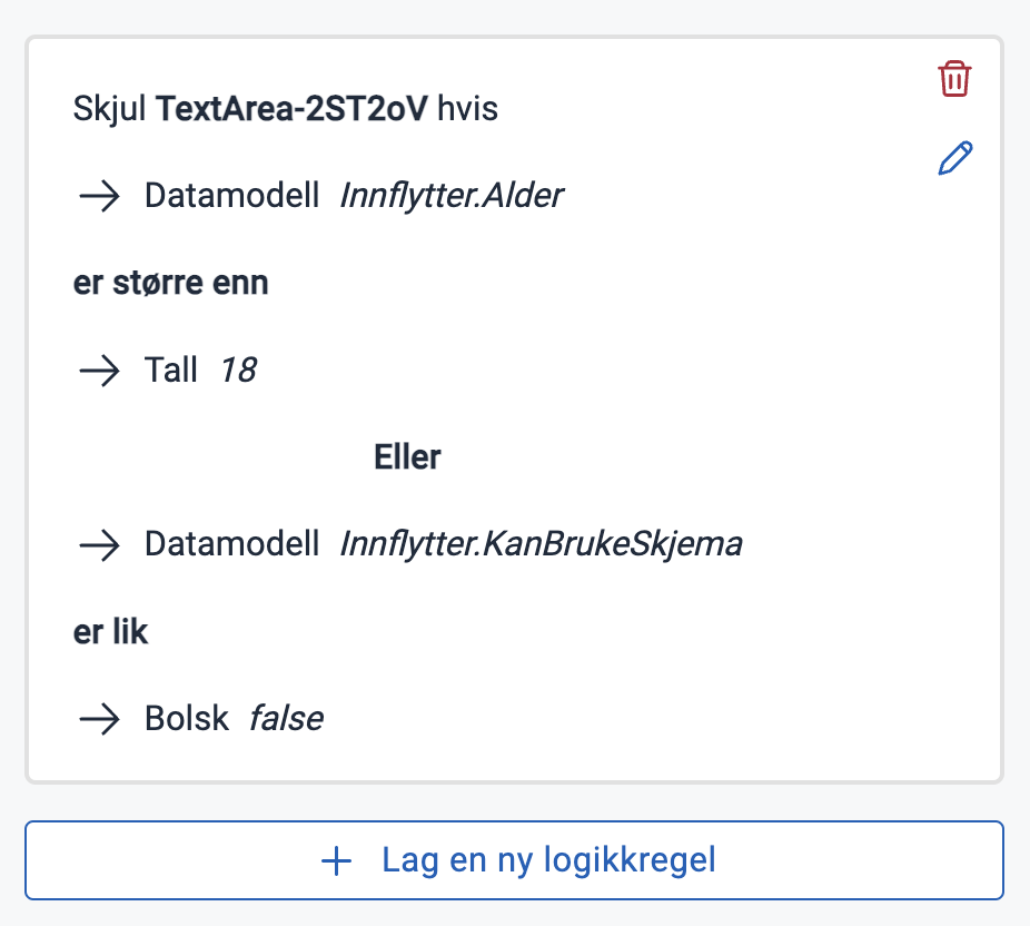 Lagre uttrykk med to underuttrykk