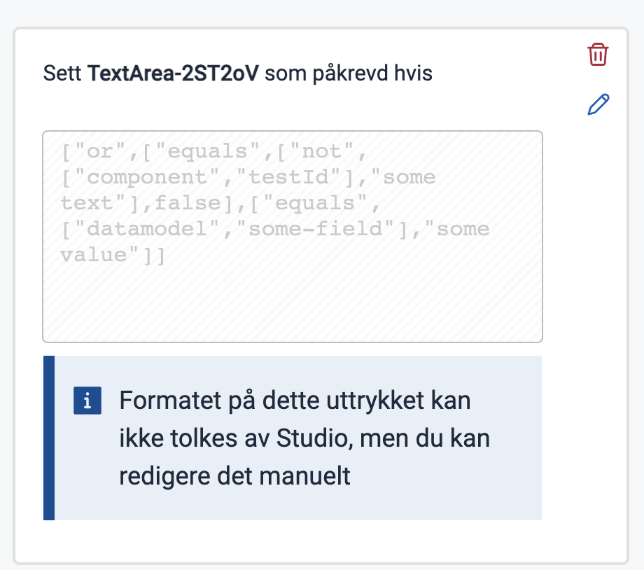 Eksempel på komplekst uttrykk